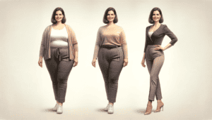 Woman Before And After Taking Semaglutide
