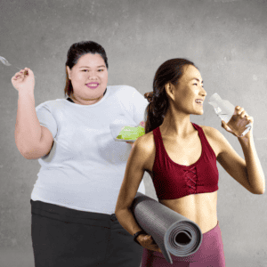 Before and After Weight Loss Physical Transformation